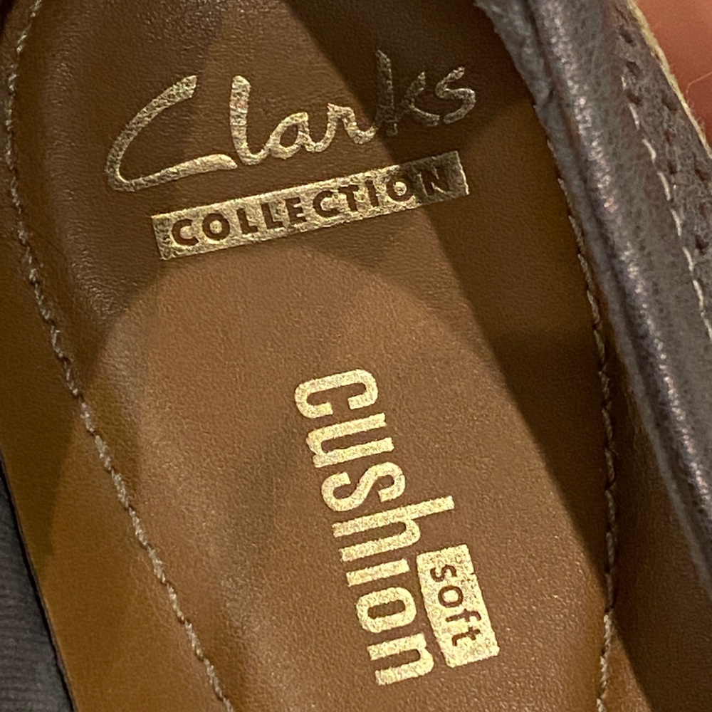 Clarks Danelly Adira Perforated Espadrille SlipOn Ballet Flats Silver Sz 7.5 VGC - Picture 9 of 11